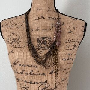 NEW YEARS CLEAR OUT 
Lia Sophia Brushed gold Multi-Strand Necklace